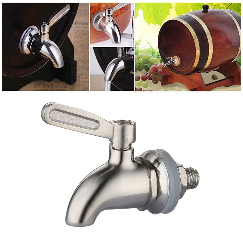 ELECTROPRIME Drink Dispenser Beverage Wine Barrel Tap Spigot Stainless Steel Coffee Juice Faucet