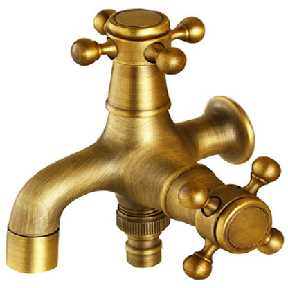 ELECTROPRIME Copper Antique Washing Machine Faucet one Point two Pairs Single Cold 4 Points Faucet