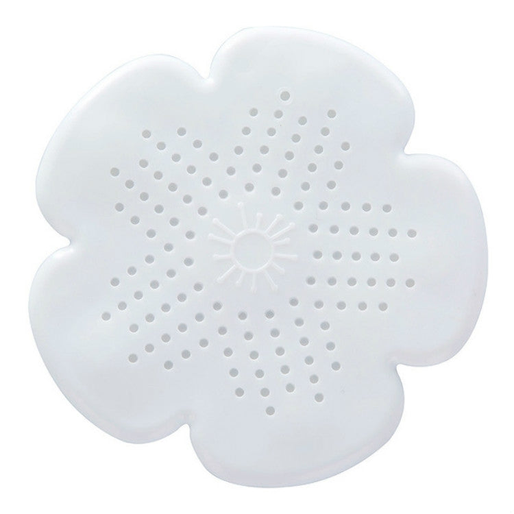 ELECTROPRIME Flower Shape Bathroom Floor Drain Hair Stopper Filter Sink Strainer(White)