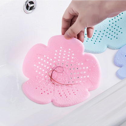 ELECTROPRIME Flower Shape Bathroom Floor Drain Hair Stopper Filter Sink Strainer(White)