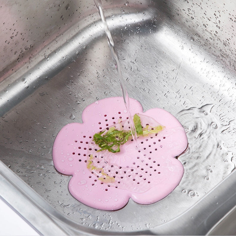 ELECTROPRIME Flower Shape Bathroom Floor Drain Hair Stopper Filter Sink Strainer(White)