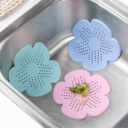 ELECTROPRIME Flower Shape Bathroom Floor Drain Hair Stopper Filter Sink Strainer(White)