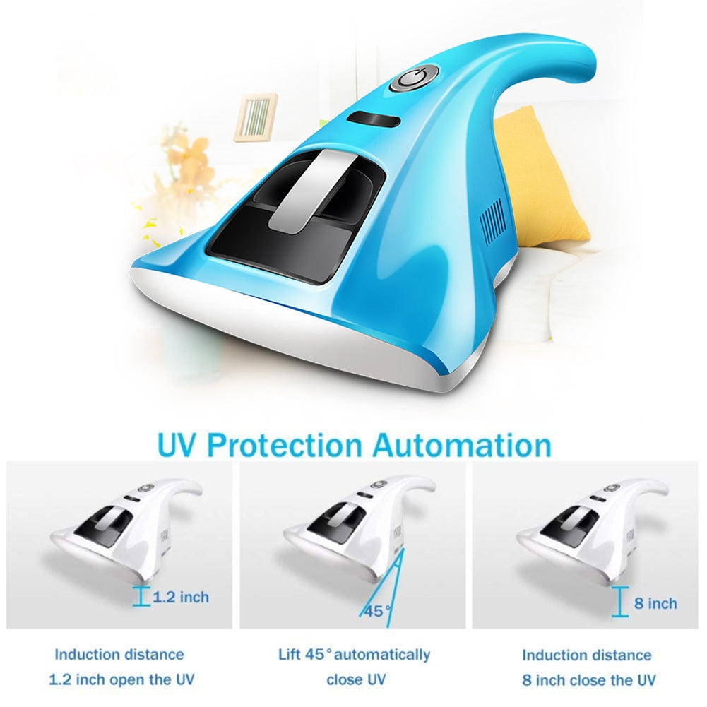 ELECTROPRIME Anti-Dust Mites UV Vacuum Cleaner Household Handheld UV Vacuum Cleaner,Anti-Bacterial Portable with Hight Efficiency, Plug:UK Plug(Blue)