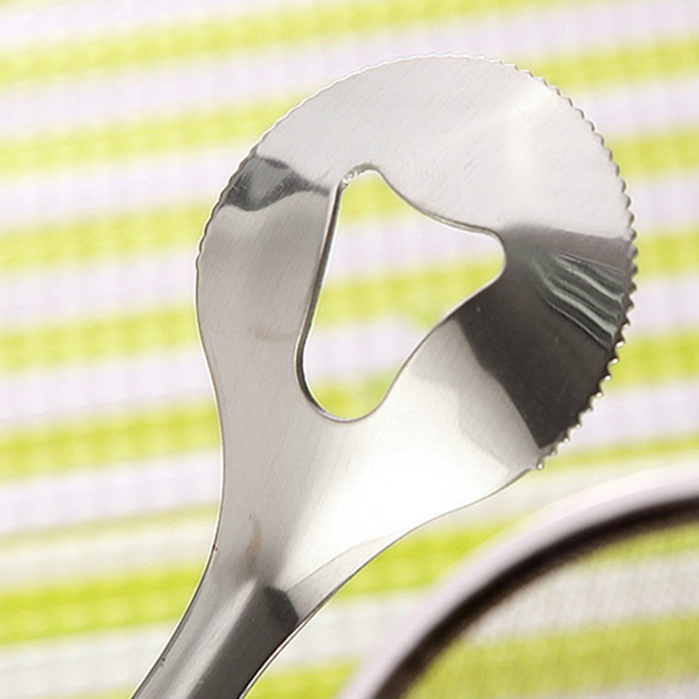 ELECTROPRIME Stainless Steel Fried Food Drain Net Spoon with Clip