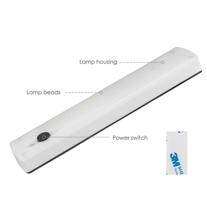 ELECTROPRIME 2 PCS COB LED Switch Energy Saving Night Light Porch Wall Lamp with Magnetic Strip