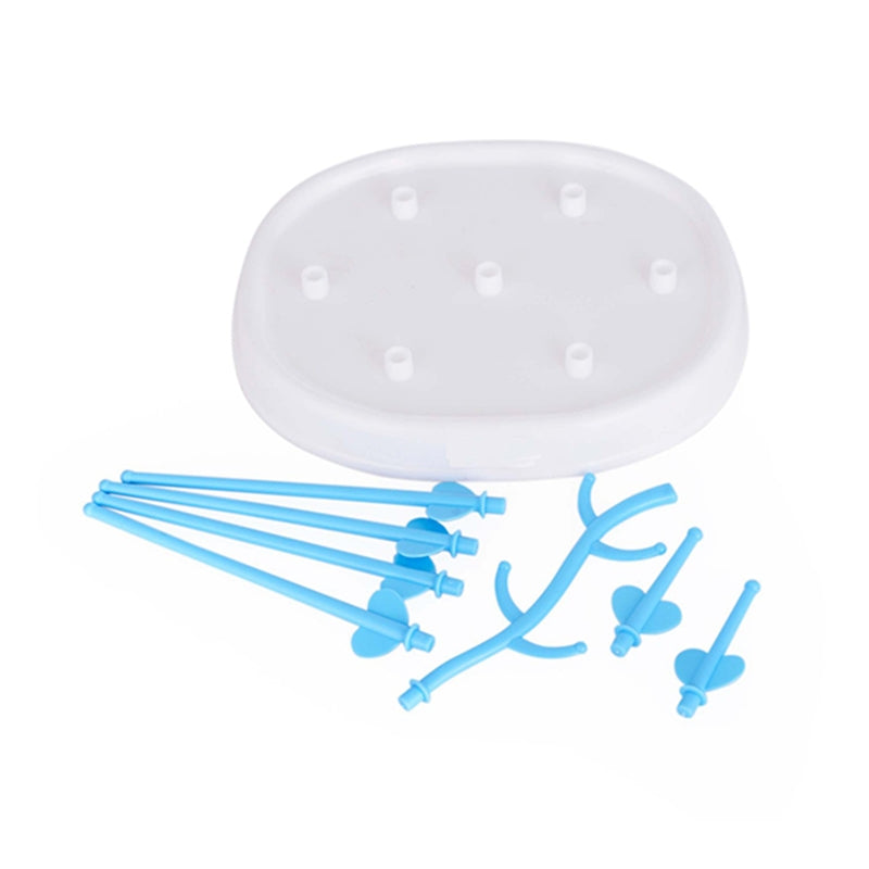 ELECTROPRIME Baby Bottle Drying Rack Simple Tree Shape Cleaning Dryer Detachable Useful Infant Milk Cup Nipple Pacifier Holder(Blue)