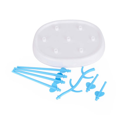 ELECTROPRIME Baby Bottle Drying Rack Simple Tree Shape Cleaning Dryer Detachable Useful Infant Milk Cup Nipple Pacifier Holder(Blue)