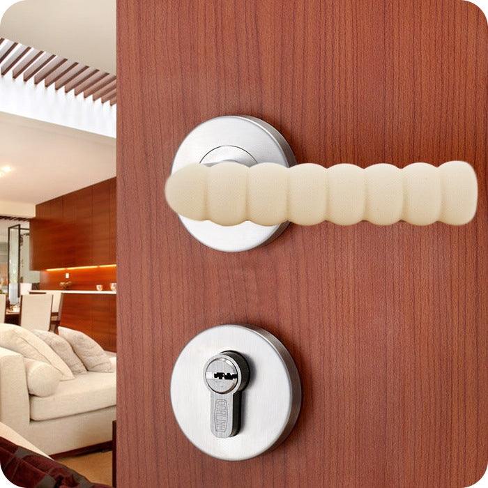 ELECTROPRIME Baby Child Safety Doorknob Pad Cases Spiral Anti-collision Security Door Handle Protective Sleeve(Beige)