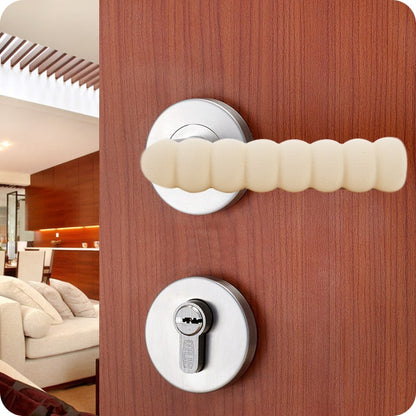 ELECTROPRIME Baby Child Safety Doorknob Pad Cases Spiral Anti-collision Security Door Handle Protective Sleeve(Beige)