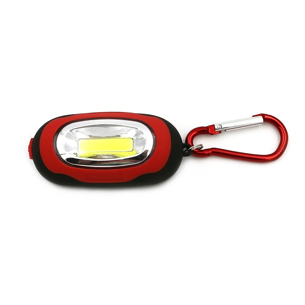 ELECTROPRIME Portable Mini Keychain Pocket Torch COB LED Light Flashlight Lamp with 3 Modes(Red)