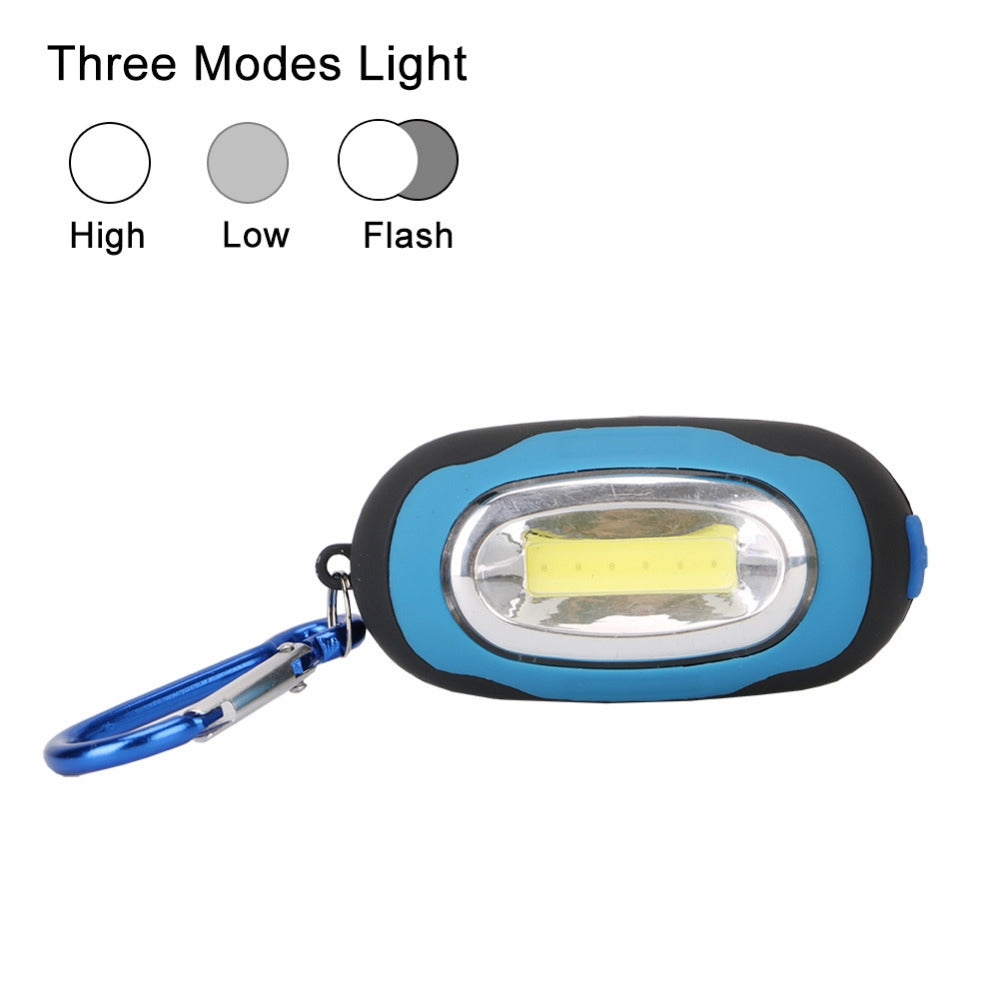 ELECTROPRIME Portable Mini Keychain Pocket Torch COB LED Light Flashlight Lamp with 3 Modes(Blue)