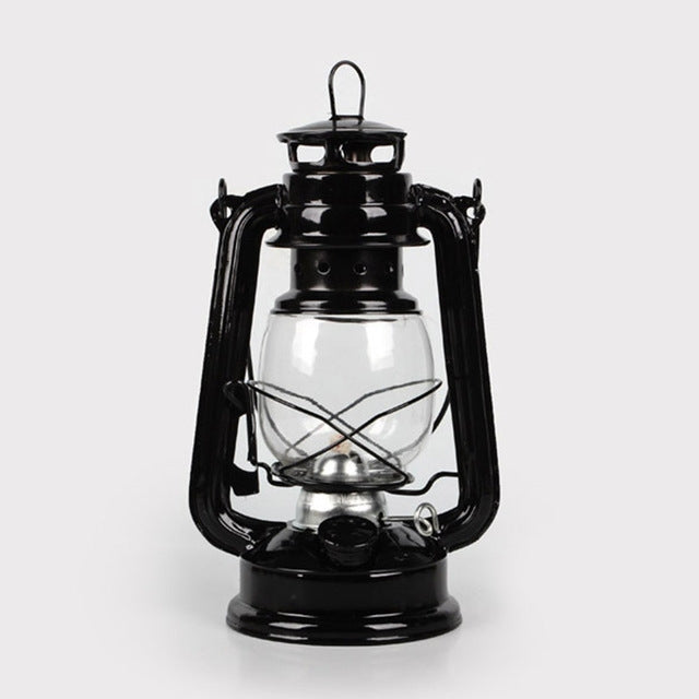 ELECTROPRIME Retro Nostalgic Wrought Iron Portable Putdoor Tent Camping Light(Black)
