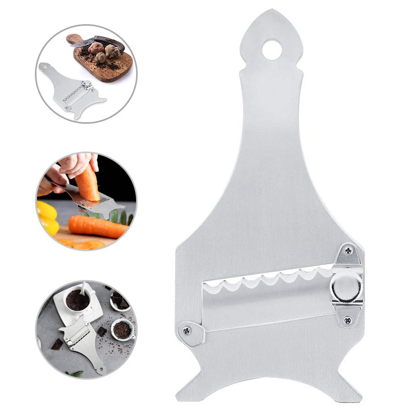 ELECTROPRIME Fork-shaped Chocolate Planer Stainless Steel Truffle Slicer Cheese Grater