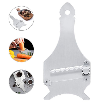 ELECTROPRIME Fork-shaped Chocolate Planer Stainless Steel Truffle Slicer Cheese Grater
