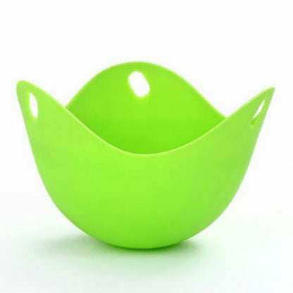 ELECTROPRIME Silicone Egg Cooker Egg Bracket Kitchen Tools Pancake Cookware Bakeware Steam Eggs Plate Tray Green