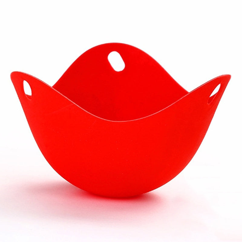 ELECTROPRIME Silicone Egg Cooker Egg Bracket Kitchen Tools Pancake Cookware Bakeware Steam Eggs Plate Tray Red