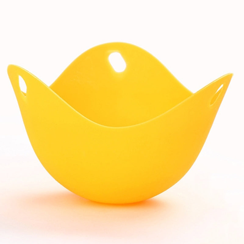 ELECTROPRIME Silicone Egg Cooker Egg Bracket Kitchen Tools Pancake Cookware Bakeware Steam Eggs Plate Tray Yellow