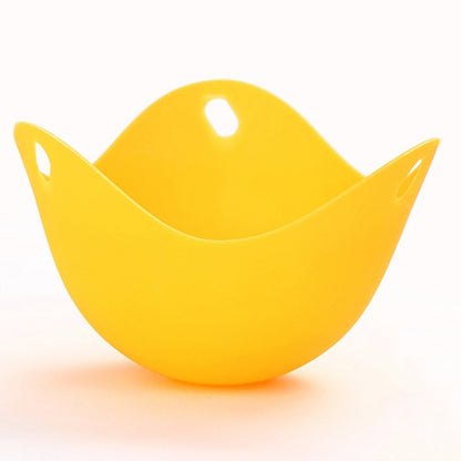 ELECTROPRIME Silicone Egg Cooker Egg Bracket Kitchen Tools Pancake Cookware Bakeware Steam Eggs Plate Tray Yellow