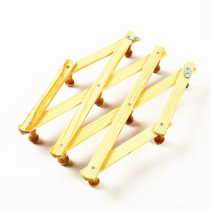 ELECTROPRIME Solid Wooden Retractable Wall Hanging Folding Coat Rack Drying Rack