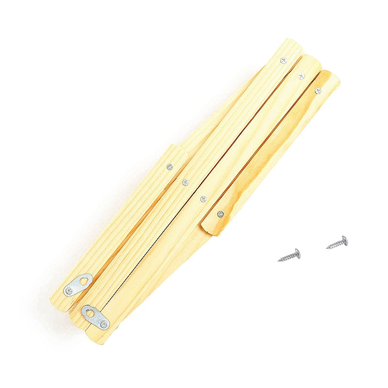 ELECTROPRIME Solid Wooden Retractable Wall Hanging Folding Coat Rack Drying Rack