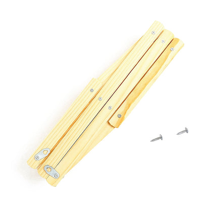ELECTROPRIME Solid Wooden Retractable Wall Hanging Folding Coat Rack Drying Rack