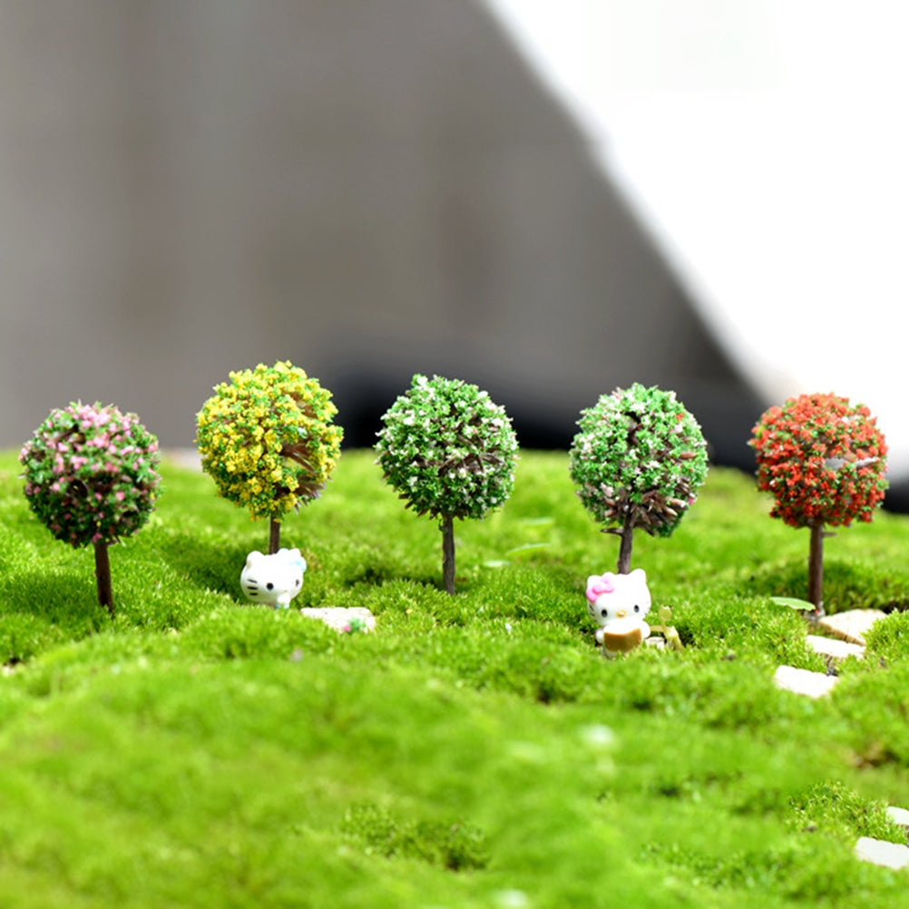 ELECTROPRIME 3 PCS Artificial Tree Miniature Garden Home Decoration, Random Color Delivery