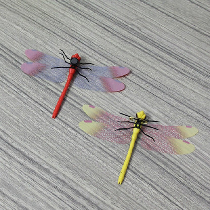 ELECTROPRIME 4 PCS/Set Simulation Dragonfly Magnetic Refrigerator Stickers Home Wall Garden Decoration(Magnetic)