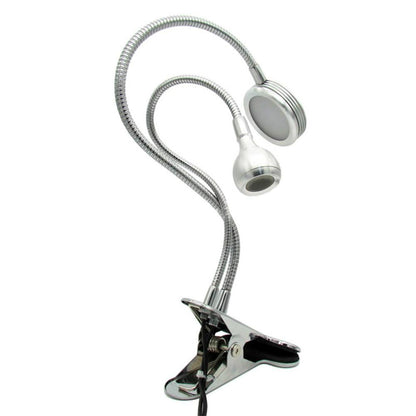 ELECTROPRIME 3W Creative Dimmable Double-head Clip Design LED Table Lamp, Color:Double White Light
