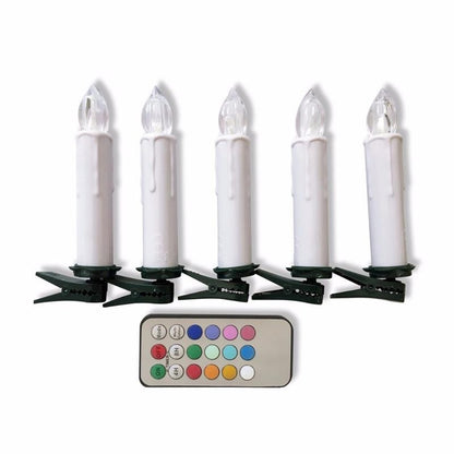 ELECTROPRIME 2 Boxes Christmas Tree Decoration LED Clip Candle Valentine Day Remote Control Candle