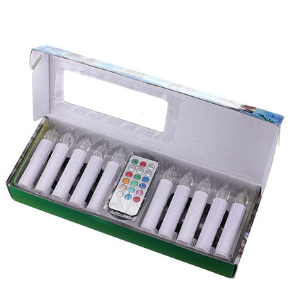 ELECTROPRIME 2 Boxes Christmas Tree Decoration LED Clip Candle Valentine Day Remote Control Candle