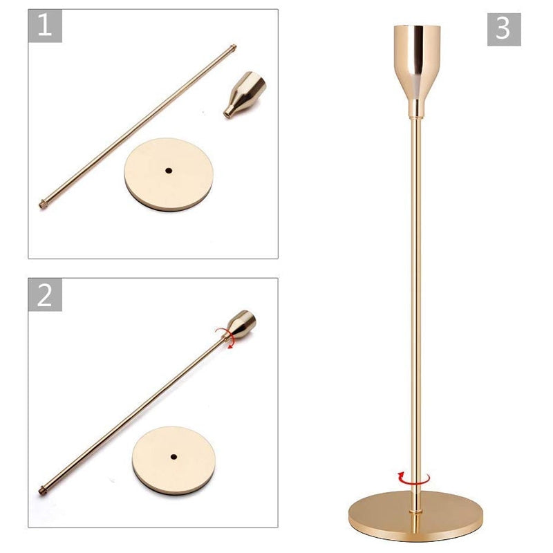 ELECTROPRIME Creative Single Head Candlestick Candle Holder Wedding Table Decoration, Size:M