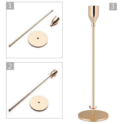 ELECTROPRIME Creative Single Head Candlestick Candle Holder Wedding Table Decoration, Size:M
