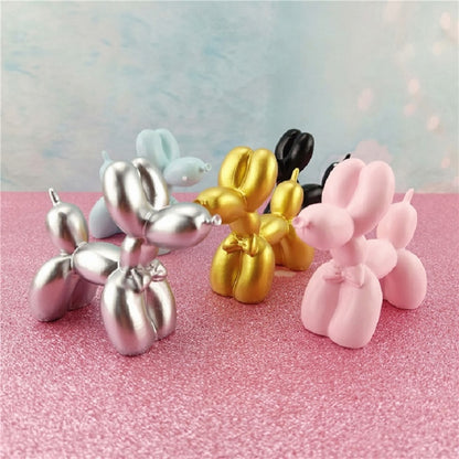 ELECTROPRIME Resin Balloon Puppy Birthday Cake Decoration Party Dessert Table Arrangement(Blue)