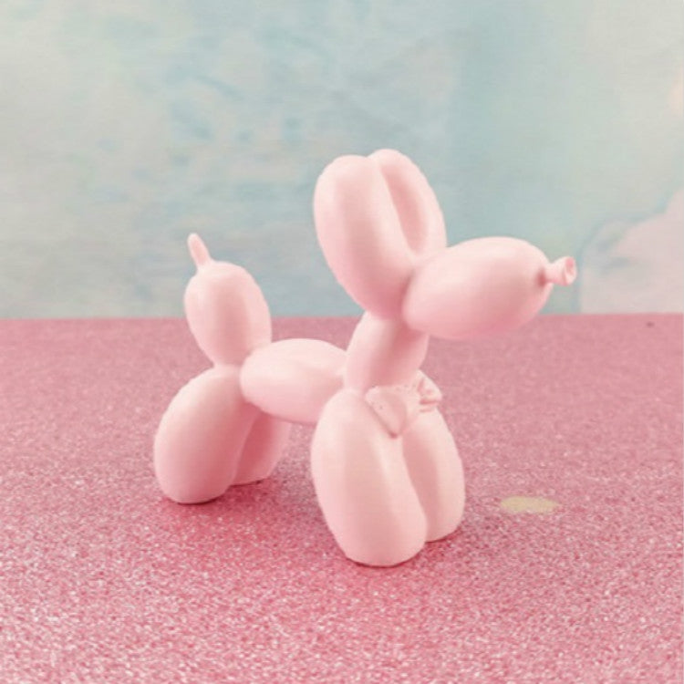 ELECTROPRIME Resin Balloon Puppy Birthday Cake Decoration Party Dessert Table Arrangement(Pink)