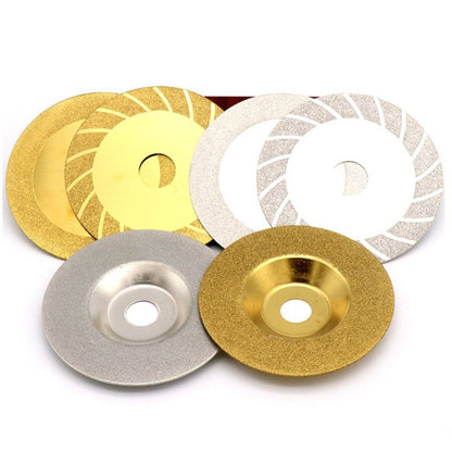 ELECTROPRIME 100mm Electroplated Diamond Grinding Slice Glass Grinding Disc 4 Inch Diamond Cutting Piece Alloy Sand Circular Saw Blade(Picture One)