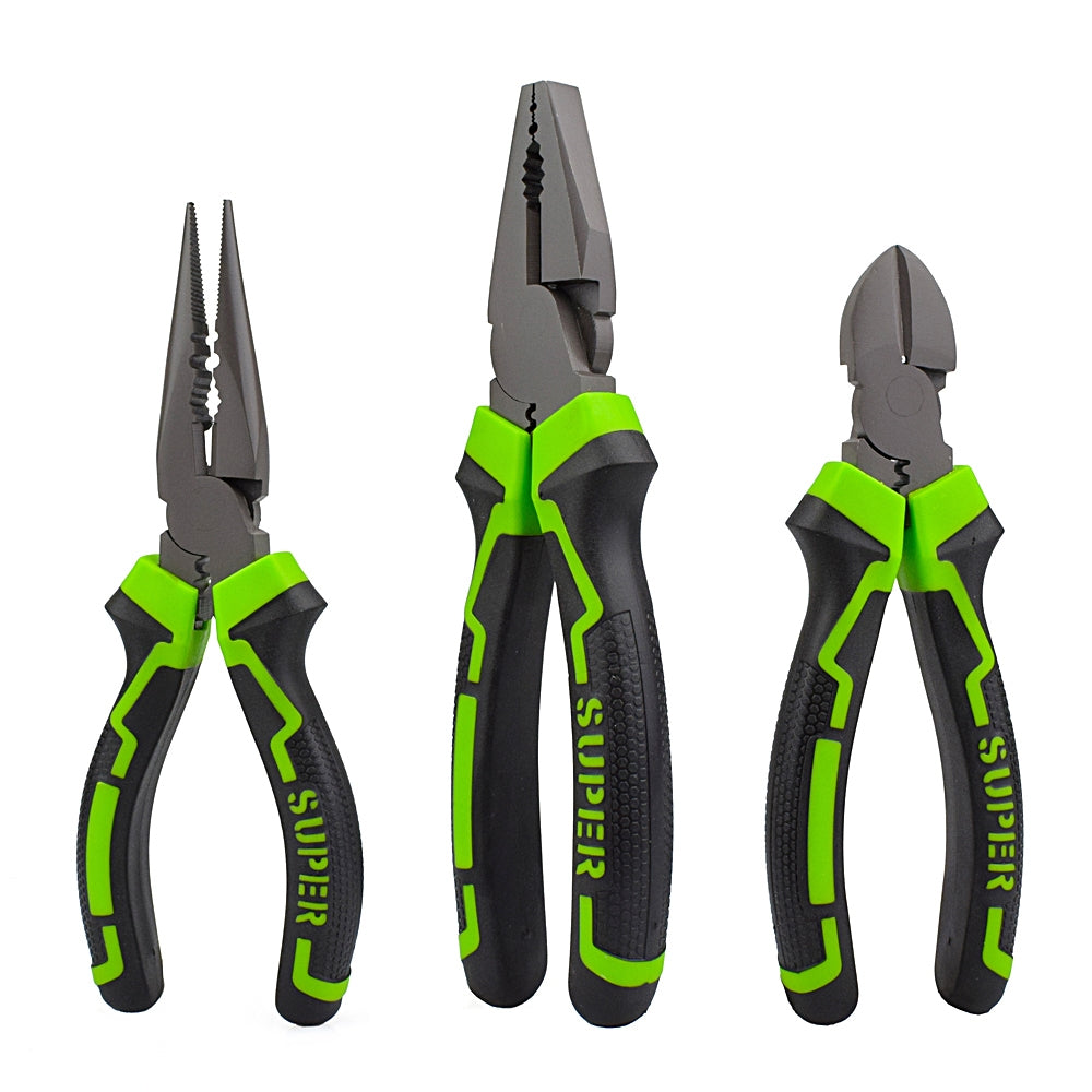 ELECTROPRIME Industrial Grade Multi-function Wire Tip Oblique Pliers, Type:Long Nose Pliers 6 Inch
