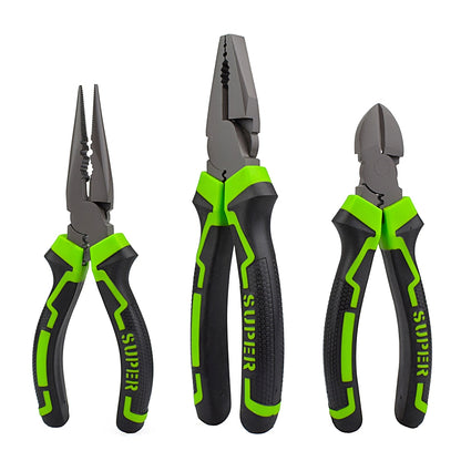 ELECTROPRIME Industrial Grade Multi-function Wire Tip Oblique Pliers, Type:Long Nose Pliers 6 Inch
