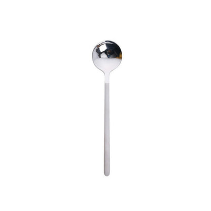 ELECTROPRIME Mini Accessories Coffee Spoon Kitchen Dessertspoon Dining Round Shape Coffee  Stainless Steel Home, Size:13cm(Silver)