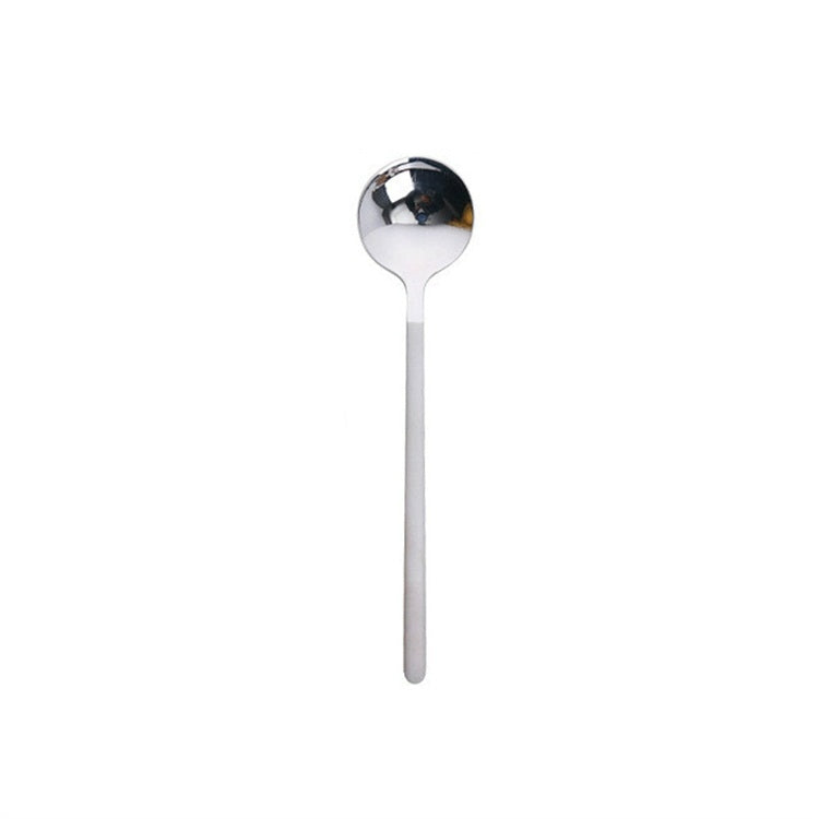 ELECTROPRIME Mini Accessories Coffee Spoon Kitchen Dessertspoon Dining Round Shape Coffee  Stainless Steel Home, Size:15cm(Silver)