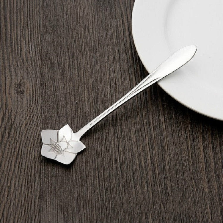 ELECTROPRIME 3 PCS Stainless Steel Household Creative Flower Spoon Coffee Stirring Spoon, Style:Bellflower Spoon