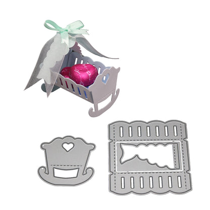 ELECTROPRIME DIY Baby Cradle Carbon Steel Knife Model Children's Puzzle Paper Art Embossing