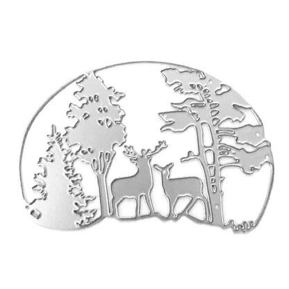 ELECTROPRIME Deer DIY Embossing Mold Christmas Elk Carbon Steel Knife Mold