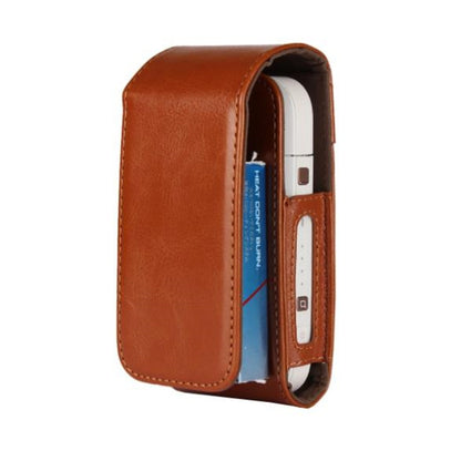 ELECTROPRIME Portable Mini Bag for IQOS for IQOS 2.4 Plus Universal Case Cover Protective Pouch(Light Brown)