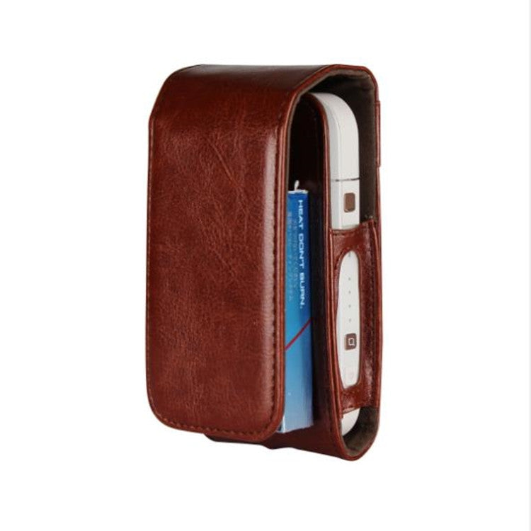 ELECTROPRIME Portable Mini Bag for IQOS for IQOS 2.4 Plus Universal Case Cover Protective Pouch(Dark Brown)
