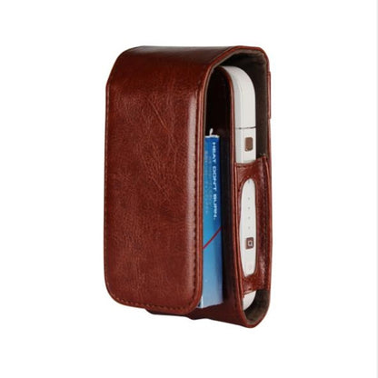ELECTROPRIME Portable Mini Bag for IQOS for IQOS 2.4 Plus Universal Case Cover Protective Pouch(Dark Brown)