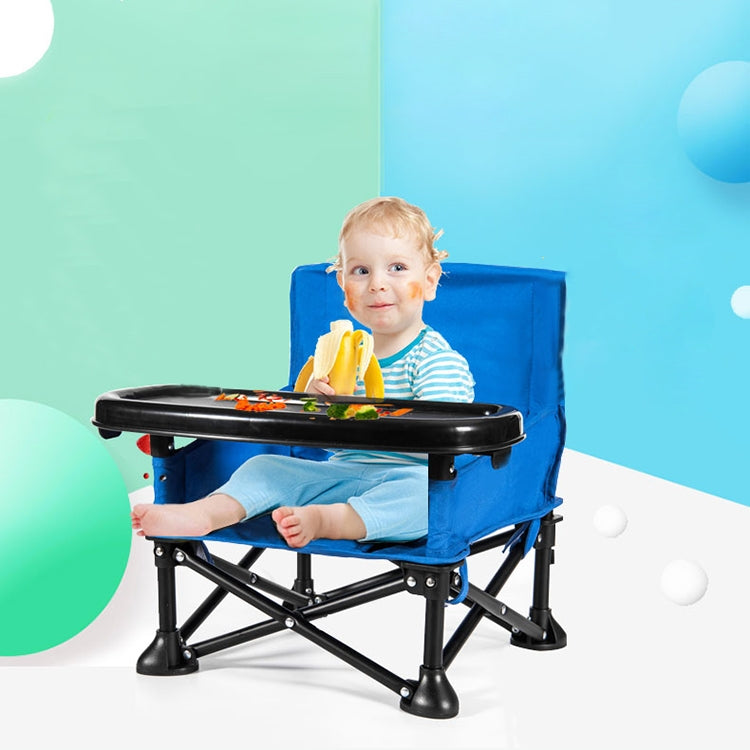 ELECTROPRIME Childrens Dining Table and Chair 0-3 Years Old Child Safety Portable Folding Chair(Blue)