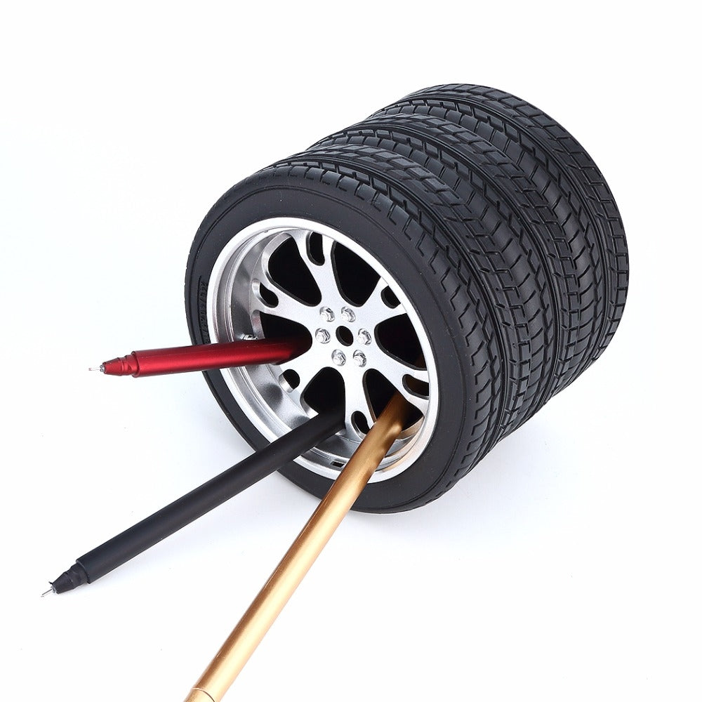 ELECTROPRIME Multi-function Vehicle Wheel Pen Holder Pencil Organizer Desktop Pencil Cases