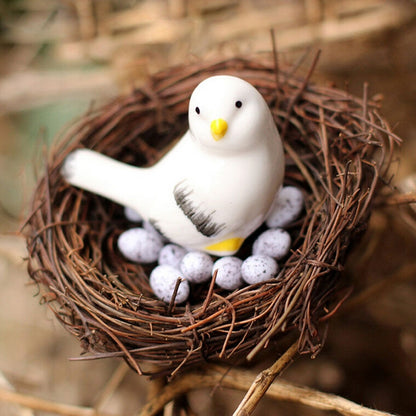 ELECTROPRIME Rattan Nest Bird Bird Crafts Chicken Nest DIY Handmade Bird Nest Scene Props