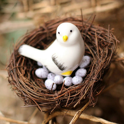 ELECTROPRIME Rattan Nest Bird Bird Crafts Chicken Nest DIY Handmade Bird Nest Scene Props