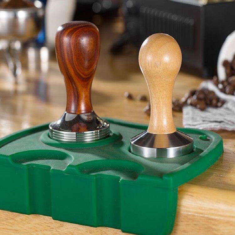 ELECTROPRIME Stainless Steel Solid Wood Handle Integrated Coffee Powder, Specification:58mm, Color:Aluminum Integration